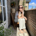 Balkonstoel uitgeklapt